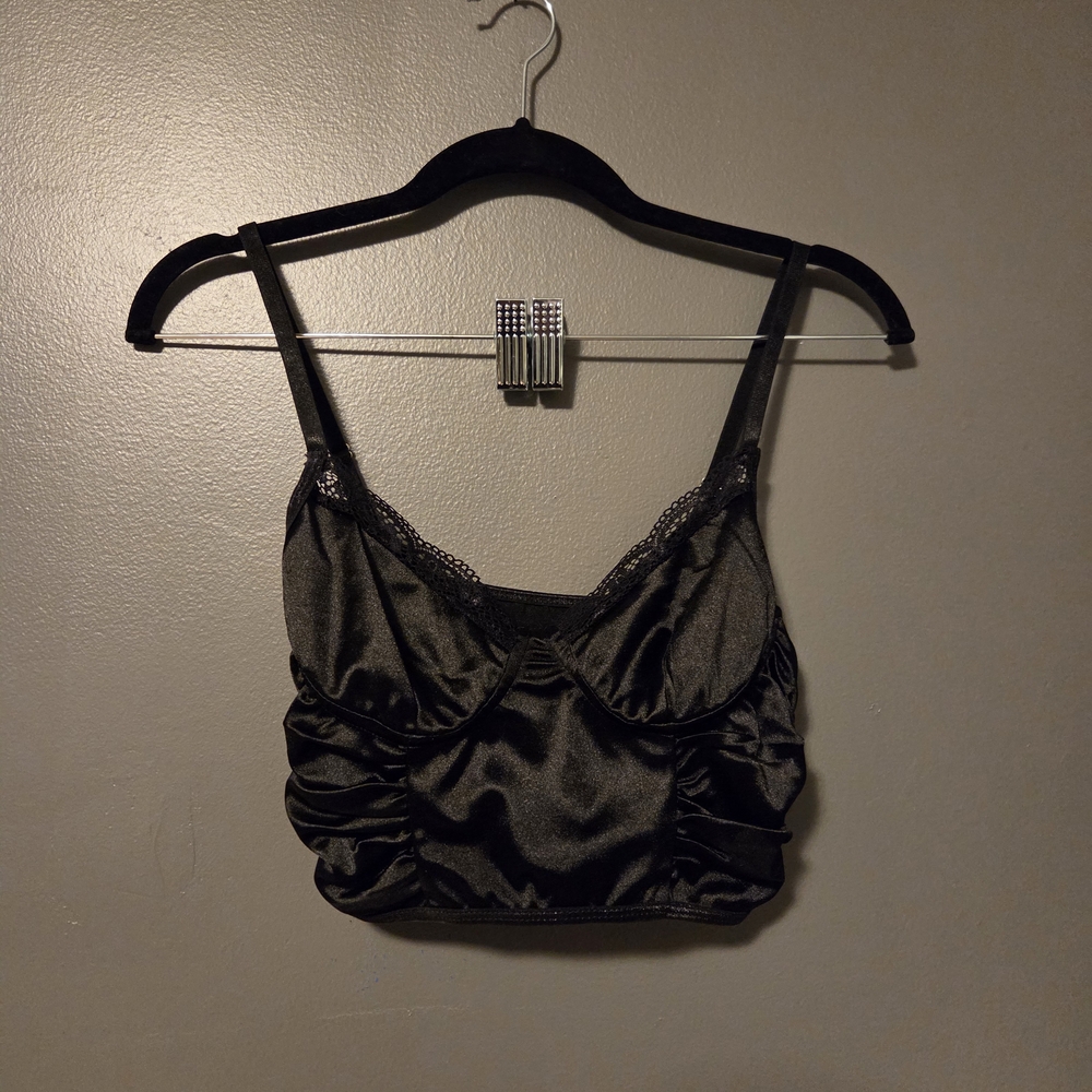 SHEIN Black Satin Apparel